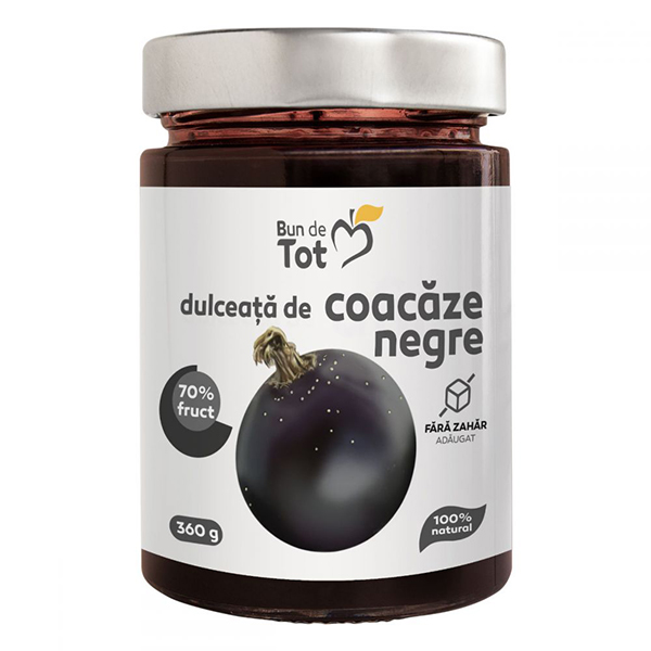 Dulceata de coacaze negre (fara zahar) Dacia Plant – 360 g